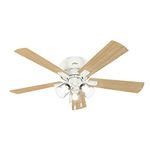 Hunter 54207 Transitional 52" Ceiling Fan from Crestfield Collection in White, Finish: Fresh White