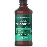 Liquid Chlorophyll Drops for Water 100mg | 473ml | Vegan Supplement | Mint Flavour | by Horbaach