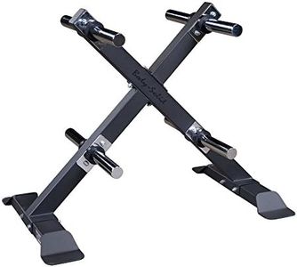 Body-Solid (GWT66) X-Factor Plate Tree - Heavy-Duty Steel Olympic & Bumper Plate Rack with 1200lb Capacity, 8 Chrome Posts, Home & Commercial Gym Storage Stand