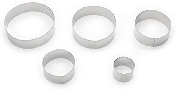 Fox Run 3681 Circle Cookie Cutter Set, Stainless Steel, 5-Piece, 1 x 4 x 4 inches