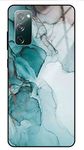 NDCOM for Samsung Galaxy S20 FE 5G Back Cover Blue Green Marble Printed Glass Case