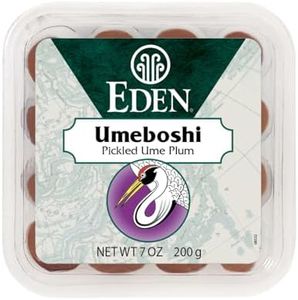 Eden Umeboshi Plum, Japanese Pickled Plum, Wakayama Grown, Whole, Traditionally Made in Japan, No MSG, No Chemical Additives, 7.05 oz