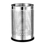 Mumma's LIFE Stainless Steel Open Perforated Dustbin Without Lid| Garbage Bin For Home, Bedroom, washrooms, Office, Kitchen, Bathroom (Perforated dustbin 10X14Inch (18 Litre))