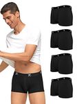 XYXX Men's Underwear Ace IntelliSoft Antimicrobial Micro Modal Trunk Pack of 5 (Black;Black;Black;Black;Black; S)