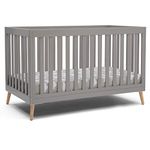 Delta Children Tucker 4-in-1 Convertible Crib - Grey w/Natural