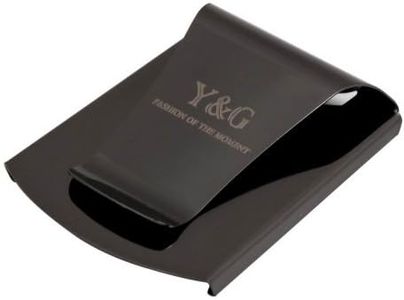 black double-sided money clip gift ideas man stainless streel Money Clip By Y&G MC1038 Black