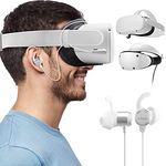 Écouteurs de jeu RYOKO VR Pour Casque Quest 2, écouteurs Intra-auriculaires 3D Surround 360°, câbles de Longueur personnalisée, avec 3 Tailles d'embouts ergonomiques