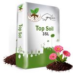 Laeto Top Soil for Garden & Landscaping Mulch – Premium Garden Soil for Plants, Lawns & Flowers – Rich, Organic for Healthy Growth 35 Litres