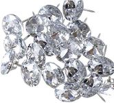 abcGoodefg 60PCS Rhinestone Sew Buttons Diamond Crystal Upholstery Nails Tacks Sofa Wall DIY Crafts Decoration (25MM)