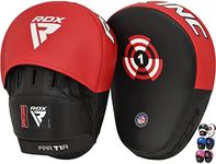 RDX Boxing Hook & Jab Pads MMA Target Focus Punching Mitts Thai Strike Kick Shield, White