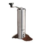 Moldiy Manual Coffee Grinder | Conical Burr Mill For Precision Brewing | Brushed Stainless Steel
