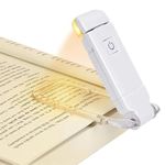 One94Store Study Lamp Reading Book Lamp for Students Reading Specialty Light with Clip, USB Rechargeable, 5 Modes, Portable, Eye Caring, LED Night Light Book Lamp - White