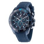 Nautica Men's NAPNOS303 One Blue Silicone Strap Watch, Blue/Blue/Blue