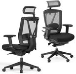Autonomous ErgoChair Pro Ergonomic Office Chair Foam Black Adjustable Lumbar Support, Rolling Swivel - Home office Desk Chairs with Wheels and Arms - Ergonomic Desk Chair Comfy for Gaming & Long Hours