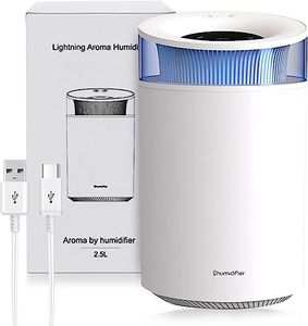 Cool Mist Humidifiers for Bedroom, 2.5L New Aromatherapy Humidifier, LED Night Light Ultrasonic Air Humidifiers and Purifier with Dual Spray, Type-C Input Home Humidifier for Baby