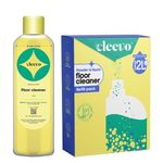 Cleevo Floor Cleaner Liquid (2L Bottle Pack) | 1 Pouch = 1L Natural Disinfectant Floor Cleaners for Mops | Chlorine-Free Surface Cleaner, Eco-Friendly All-Purpose Floor Cleaning Liquid (Zesty Lemon)