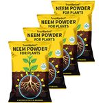 TrustBasket Neem Cake Powder Organic Fertilizer and Pest Repellent for Plants (set of 4) 450 GMS | Acts as both fungicide and nematicide | Protects plants from soil-borne pathogens