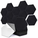 Acoustic Panels, AGPTEK 12 Packs Self-adhesive Hexagon Acoustic Panels Soundproof Wall Panels, 30 x 26 x 0.9 cm Soundproof Foam Panels High Density, Great for Home Studio, Office and Home Studio