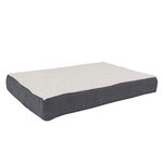 PETMAKER 80-PET5089G Orthopedic Sherpa Top Pet Bed with Memory Foam and Removable Cover 30x20.5x4 Gray, Medium