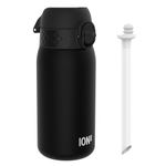 ION8 Kids Water Bottles With Straw, BPA Free, Leakproof, Dishwasher Safe, Small Boys, Girls & Toddler Water Bottle,Kids Drinks Bottle for School Lunch Box, Black, 350ml/12oz