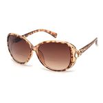 JM Classic Bifocal Reading Sunglasses for Women Vintage Reader Glasses Outdoor Brown(200838) +1.5