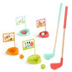 B. toys - Wooden Mini Golf Clubs with Storage Bag - Hole-in-Fun Kids Set Game Toys - Balls & Putting Cups, 3 years +