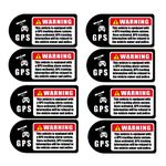 GOOYOGOO Warning GPS Tracking Stickers for Car, 4x2 Inch, Alarm System GPS Tracking Device,Anti-Theft,Static Stiackers Inside of The Window No Glue Required (8)