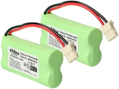 vhbw 2x batteria compatibile con AT&T TL92371, TL92370, TL92420, TL92320, TL92471, TL92470 telefono fisso cordless (800mAh, 2,4V, NiMH)