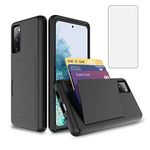 Asuwish Phone Case for Samsung Galaxy S22 Plus S22+ 5G with Tempered Glass Screen Protector Cover and Accessories Wallet Card Holder Slot Kickstand S22+5G S22plus 22S + S 22 22+ G5 Women Men Black