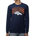 Junk Food Clothing x NFL - Denver Broncos - Bold Logo - Unisex Adult Long Sleeve T-Shirt for Men and Women - Size Medium