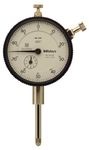 Mitutoyo 2416S-10 Dial Indicator, 4-48 UNF Thread, 3/8" Stem Dia., Lug Back, White Dial, 0-100 Reading, 57mm Dial Dia., 0-1" Range, 0.001" Graduations, Plus /-0.002" Accuracy