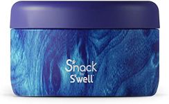 S'well S'nack by Stainless Steel Food Container - 10 Oz - Azure Forest - Double-Layered Insulated Bowls Keep Food Cold for 10 Hours and Hot for 4 - BPA-Free