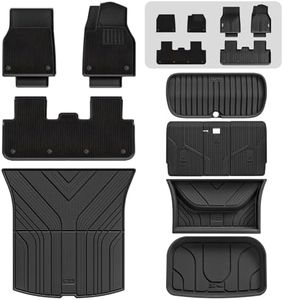 3W 13 Pcs Floor Mats Custom Fit for Tesla Model Y Juniper 2025 2026 New, Thorex™ All Weather Dog Friendly Full Coverage Car liners & Trunk Mats & Seat Back Cover & Carpets, New Version Tesla Model Y