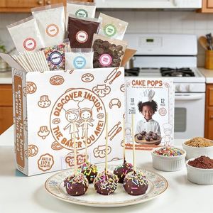 Cake Pop Baking Kit for Kids – DIY Cake Pop Set with Pre-Measured Ingredients, Makes 12-15 Real Cake Pops – Cooking Kit for Boys & Girls Ages 8-12, Made in USA