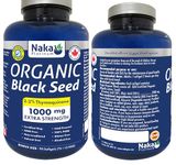 Naka Platinum Organic Black Seed oil, 100% PURE, 1000mg, Extra strength, Cold Pressed, 2-3% Thymoquinone, Made in Canada (90 softgels (Pack of 1))