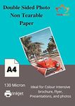 True-Ally Premium A4 130 Micron Double sided Non Tearable, Water Proof, Instant Dry Glossy Inkjet Photo Paper A4 (210 x297 mm) (A4-20 Sheets)