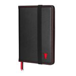 TORRO Passport Holder – Genuine Leather Passport Cover with Elasticated Closure Strap (Black)