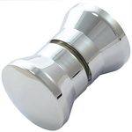 Di Vapor (R Solid Metal Shower Door Knob Chrome Handle 3cm x 4.2cm (Not Hollow)