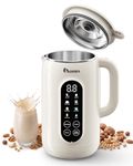 IAGREEA 8 in 1Nut Milk Maker Machine for Quick Built Almond/Soy/Oat Milk with Recipe Book, 35 oz(1L) Almond Milk Maker Machine with 8 Mins Self-Cleaning, 12 hrs Reservation, One Click Cleaning, Beige