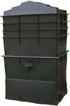 UK Made Wormcity Wormery 4 Composting Trays (100 Litre Size) Black - INCLUDES 500g Worms, Coir Bedding and Worm Food