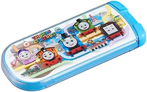 OSK CT-20 Thomas & Friends Cutlery Set, Trio Pull, Chopsticks, Spoon, Fork, Made in Japan, Sliding, Dishwasher Safe, Easy to Use, Unisex, for Kids, Students