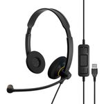 EPOS Sennheiser Culture Series Wideband Over Ear Wired Headphones SC60-USB-ML, Black