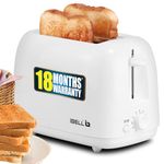 IBELL Toast500M Auto Pop-Up Toaster, 850W With 6 Browning Modes And Removable Crumb Tray (White) ,850 Watts