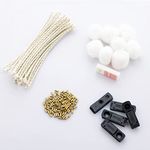 Lighter Flint Replacement Repair Parts Packs-Ultimate Consumption Supplies Package for Petrol Fuel Lighter Replacement（Natural Cotton & 5pcs Rubber Felt Pad, 30Pcs Wick, 100Pcs Flint Stone ）