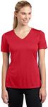 Sport Tek V-Neck Tee (LST353) True Red, XL