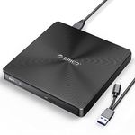 ORICO External Bluray DVD Drive USB 3.0 and Type-C 100G Blu-Ray Burner Optical Drive 3D Ultra Slim Portable with M-DISC for Both Mac/PC-BRGU3-02