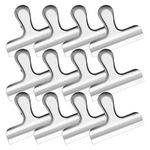 D-buy 12 Pcs Bag Clips for Food Storage, Wide Metal Chip Clips 3 Inch, Stainless Steel Chip Clip, Chip Clips Bag Clips for Food Clips, Snack Food Bag Clips Heavy Duty for Kitchen Food Packages, Office