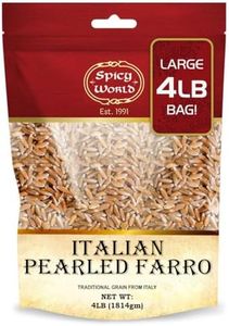 Spicy World Italian Pearled Farro 4 Pound Large Bag (64 Ounce) - From Italy, Vegan, Specialty Whole Grain