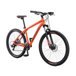 Mongoose Switchback Sport Hardtail Mountain Bike for Adult Men Women, Front Suspension, 16-Speed, 27.5-Inch Wheels, Mechanical Disc Brakes, Large Aluminum Frame, Orange