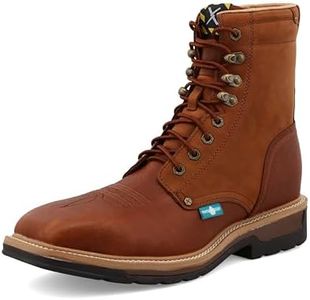 Twisted X Men's Lite 8" Lace-Up Waterproof Work Boot Steel Toe Oiled Rust 10 EE US